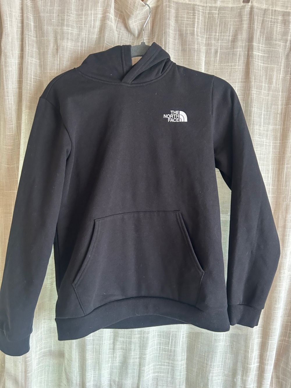 The North Face Black Hoodie with White Logo